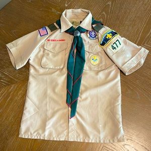 Scouts Uniform Shirt with Patches and Bandana